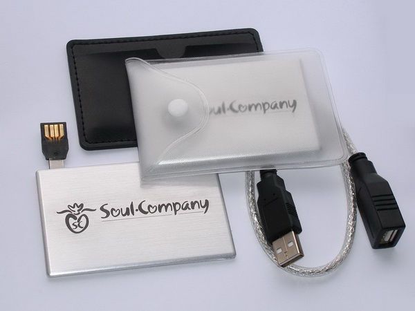 Флешки визитки с логотипом Soul company