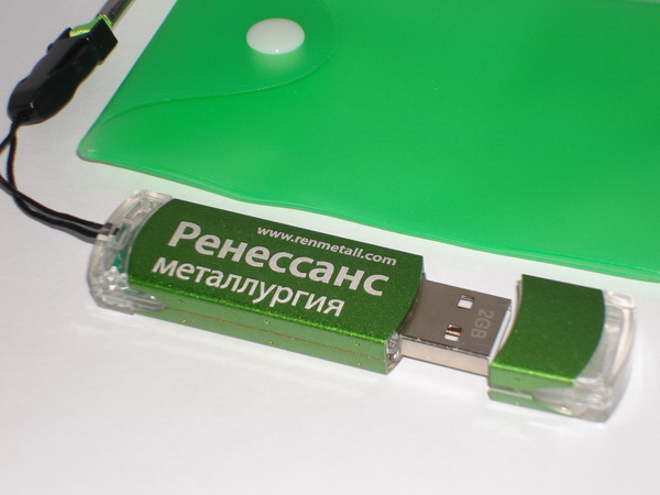 USB флешки 014 с логотипом Ренессанс металлургия