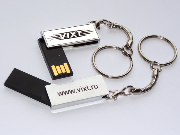 Флешки Silver Mini с логотипом Vixt