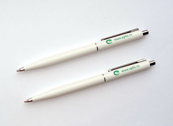 Белые ручки с логотипом для экологических компаний и фирм