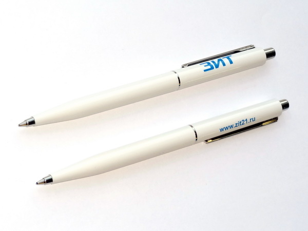Белые ручки Senator с логотипом компании