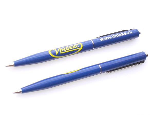 Голубые ручки Senator Point Polished с логотипом компании