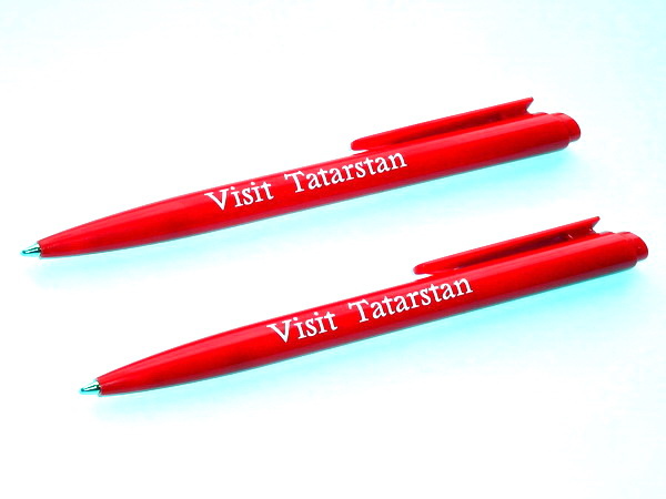 Ручки Senator красные с логотипом Visit Tatarstan