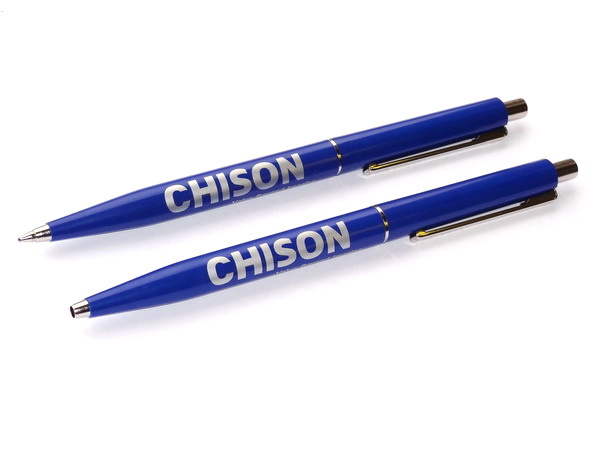 Синие промо ручки Senator Point с логотипом Chison