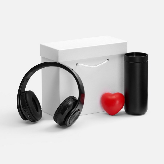 Набор с термостаканом и наушниками HeatBeat
