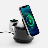 Bluetooth-колонка с подсветкой и беспроводной зарядкой Quantium Bluetooth-колонка с подсветкой и беспроводной зарядкой Quantium