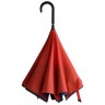 Зонт-трость Unit Style красный в сложенном виде.