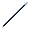 Черные простые карандаши с ластиком для нанесения логотипа компании.