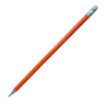 Оранжевые простые карандаши с ластиком для нанесения логотипа компании.