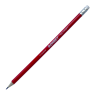 Красные простые карандаши с ластиком и логотипом компании Фонбет.